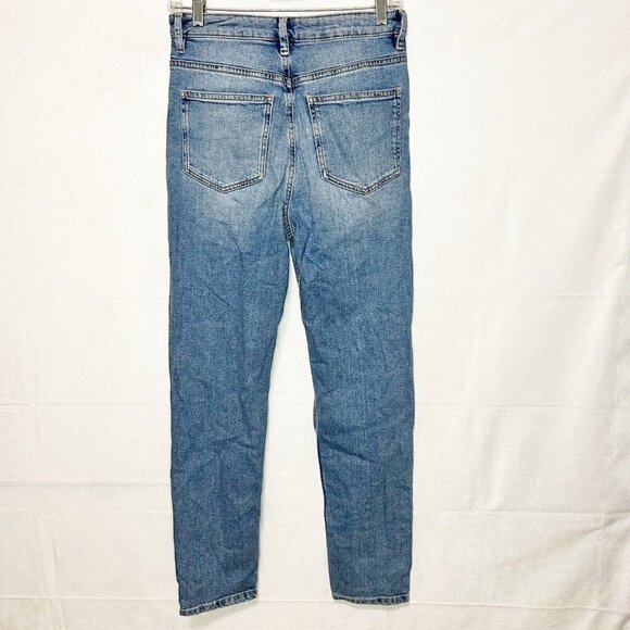 ASOS Mom Jeans Womens Size 26x32 High Rise Distressed Destroyed Stretch - Picture 5 of 7